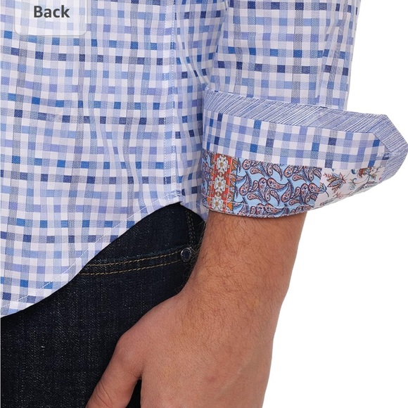 NWT - Robert Graham Men’s Woven Dress Shirt - Size L - Picture 4 of 12